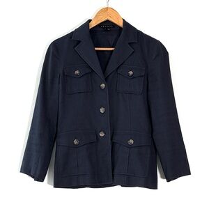 Theory Women’s Linen Navy Blue Jacket